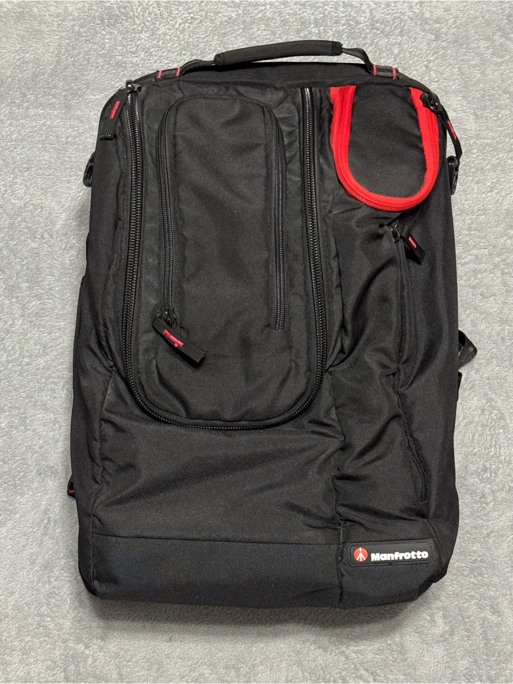 Manfrotto MPACK-1 System Camera Backpack DSLR Video Gear Laptop Black Red EUC